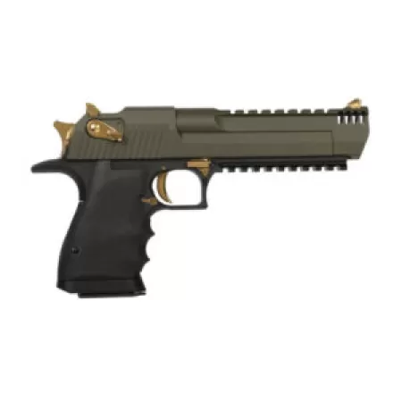 MAGNUM RESEARCH Desert Eagle L6 .50AE 6in 7rd Mil-Spec Green Cerakote/Black Pistol w/ Picatinny Bottom Rail (DE50L6MSG)