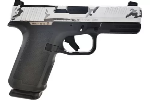 15-SHOT WHITE CAMO SLIDERUGER RXM 9MM LUGER 4" ADJ