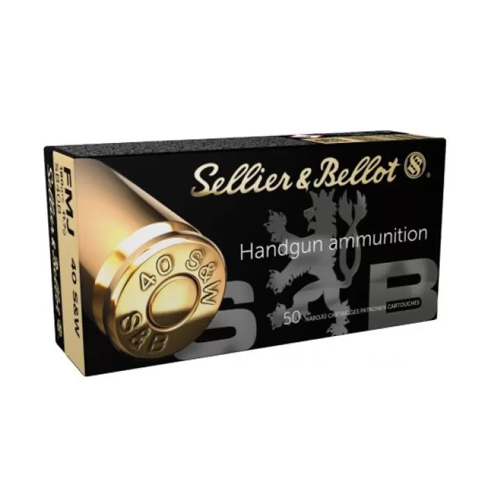 Sellier & Bellot .40 S&W 180gr FMJ Ammunition, 50 Round Box - SB40B Sellier & Bellot .40 S&W 180gr FMJ Ammunition, 50 Round Box - SB40B