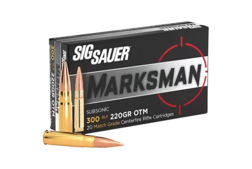 SIG SAUER .300 Blackout 220Gr Subsonic Open Tip Match 20rd Box Ammo (C300A2-20)
