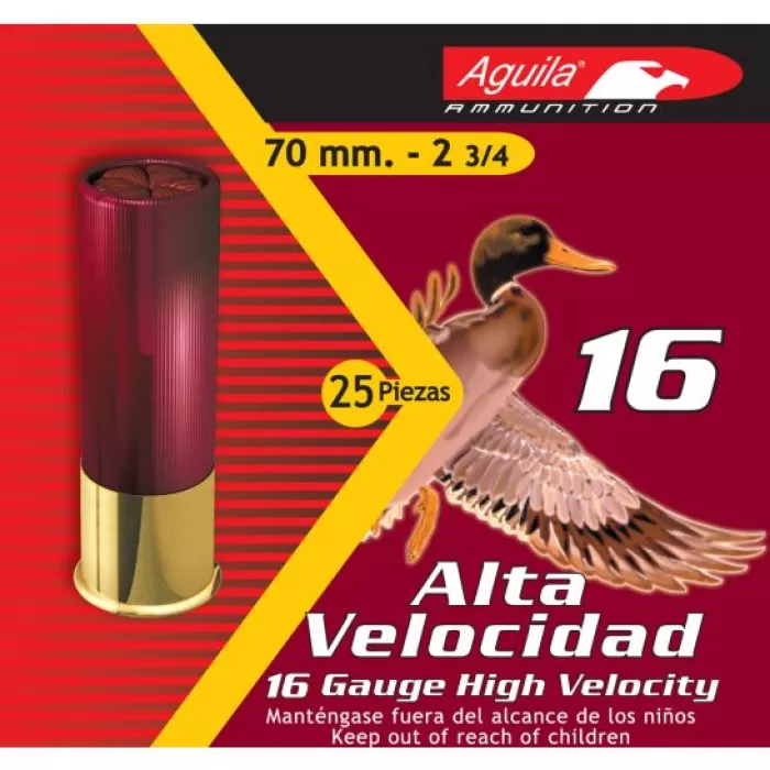 Aguila Sub-Gauge 16 Gauge 2-3/4 inches 7-1/2 Shot 1-1/8 oz Lead Shotshell, Birdshot, 25/Box - 1CHB1607 Aguila Sub-Gauge 16 Gauge 2-3/4 inches 7-1/2 Shot 1-1/8 oz Lead Shotshell, Birdshot, 25/Box - 1CHB1607