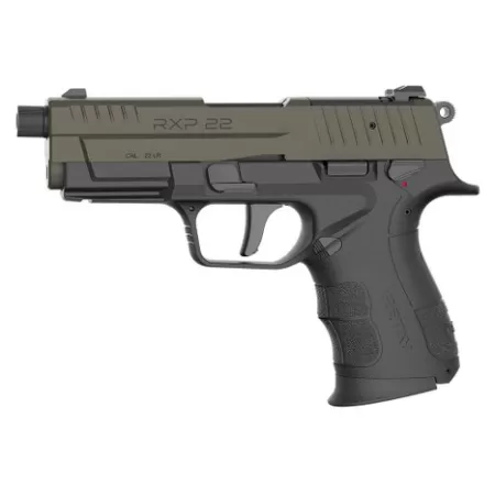 Retay USA RXP22BLKODSL13TH RXP 22 LR 13+1 4" Threaded Barrel, OD Green Cerakote Optic Ready/Serrated Slide, Black Cerakote Polymer Frame w/Accessory Rail, RMR/RMSc Footprint