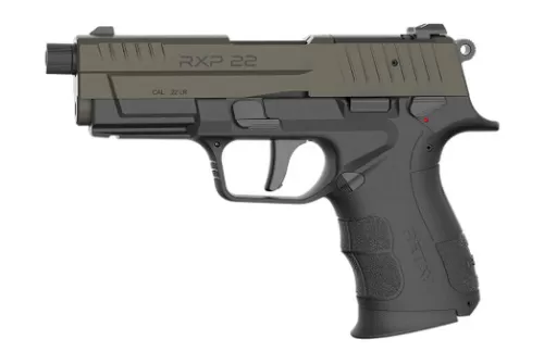 Retay USA RXP22BLKODSL13TH RXP 22 LR 13+1 4" Threaded Barrel, OD Green Cerakote Optic Ready/Serrated Slide, Black Cerakote Polymer Frame w/Accessory Rail, RMR/RMSc Footprint