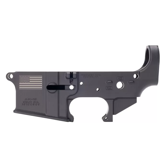 Anderson AM-15 Forged Stripped AR15 Lower Receiver - Black | American Flag Logo Anderson AM-15 Forged Stripped AR15 Lower Receiver - Black | American Flag Logo