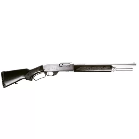 Black Aces Tactical Pro Series L Lever Action Shotgun - Silver | 12ga | 18.5" Barrel | Black Furniture