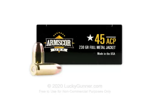 45 ACP - 230 Grain FMJ - Armscor USA - 1000 Rounds
