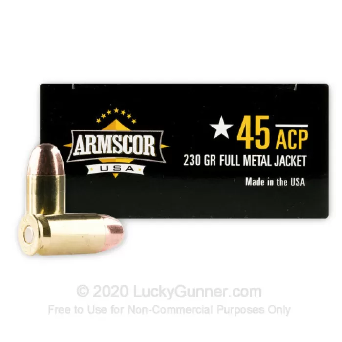45 ACP - 230 Grain FMJ - Armscor USA - 1000 Rounds