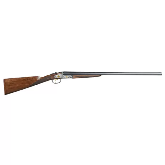 F.A.I.R. FRISSL2028 Iside Select 20 Gauge Break Open 2rd 28" Black Side By Side Barrel, Polished Silver w/Gold Inlay Receiver, English Style Oiled Walnut Stock, Technichoke XP50 Choke System