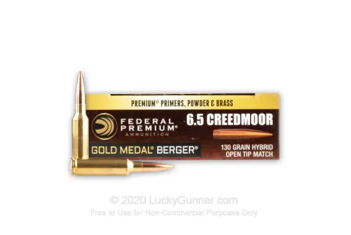 6.5 Creedmoor - 130 Grain Hybrid OTM - Federal Gold Medal - 200 Rounds