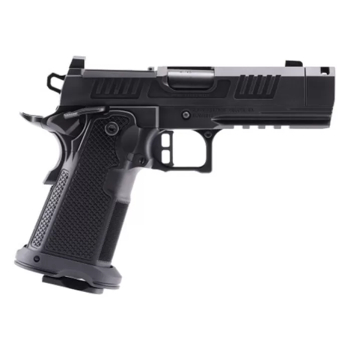 Alpha Foxtrot AA47X1QIG-XDBK19 AF1911 Romulus 9mm Luger 20+1 3.50" Black DLC Stainless Steel Threaded Compensated Barrel, Optic Ready/Serrated Slide & Frame w/Beavertail & Picatinny Rail, Aluminum Gri