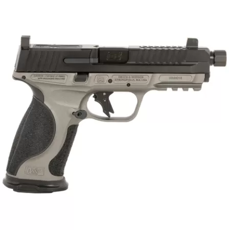 Ed Brown MPFTACT Fueled M&P Tactical 9mm Luger 19+1 4.75" Black Nitride Match Grade Threaded Barrel, Black Nitride Optic Cut/Serrated Stainless Steel Slide