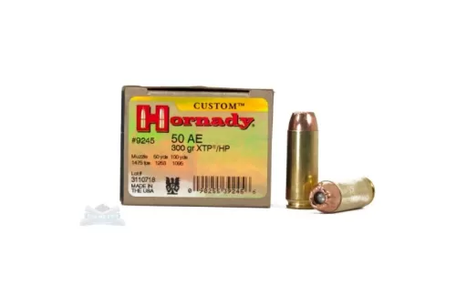 Hornady Pistol .50 Action Express, XTP HP, 300 Grain, 20 Rounds.