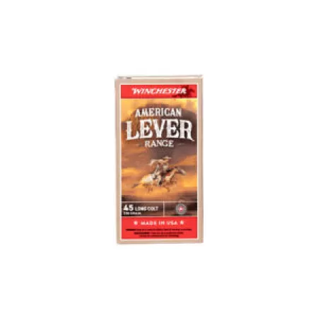WINCHESTER AMMO American Lever Range 45 Colt 250gr Lead Flat Nose 50rd/Box Rifle Ammo (W45LCAL)