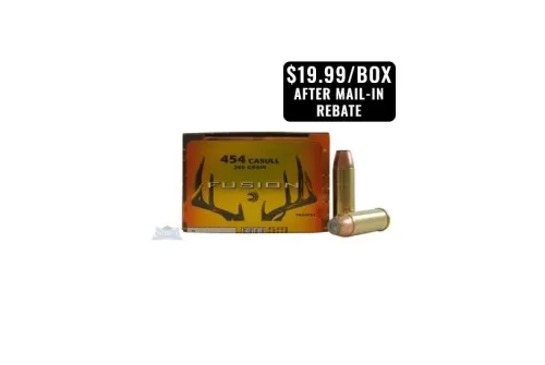 Federal F454fs1 Fusion Handgun 454 Casull 260 GR Fusion Soft Point 20 Per Box/ 10 CS