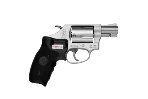 Smith & Wesson Model 637 Crimson Trace Lasergrip Small .38 S&W Spl +P Revolver, Matte Silver - 163052
