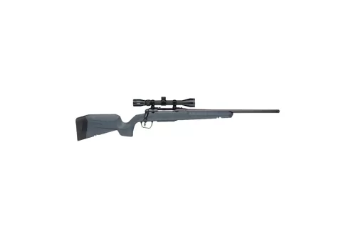 Savage Arms 33174 Axis 2 XP 243 Win 4+1 20" Matte Black Carbon Steel Threaded Barrel. Drilled & Tapped Receiver, Gray Synthetic Fixed w/Pistol Grip Stock, 3-9x40mm Duplex Scope, Right Hand