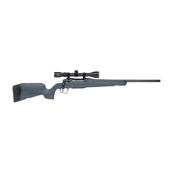 Savage Arms 33174 Axis 2 XP 243 Win 4+1 20" Matte Black Carbon Steel Threaded Barrel. Drilled & Tapped Receiver, Gray Synthetic Fixed w/Pistol Grip Stock, 3-9x40mm Duplex Scope, Right Hand