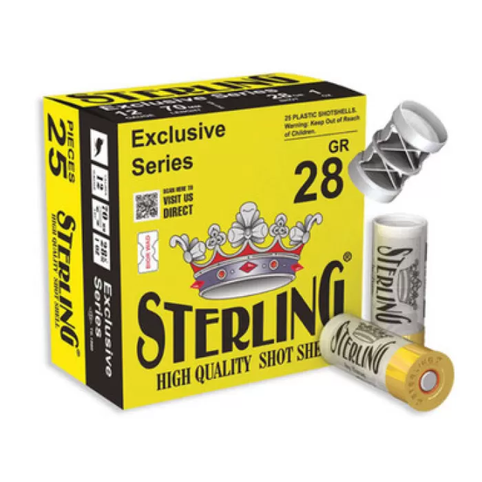 Sterling Exclusive 12 Gauge Shotshell Ammunition, 2 3/4 Inch, 1280 FPS, 1 Ounce, #7 Shot - 25 Cartridge Box ( 25 / 1 )
