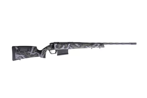 Weatherby 307 Range Xp2, .240 Wby, 24" Skip Fluted Barrel,  5 rds, Graphite Black Cerakote, Green/Grey Stock [MPN: 3WRX2240WR6B]