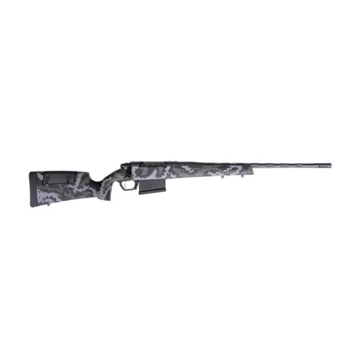 Weatherby 307 Range Xp2, .240 Wby, 24" Skip Fluted Barrel,  5 rds, Graphite Black Cerakote, Green/Grey Stock [MPN: 3WRX2240WR6B]