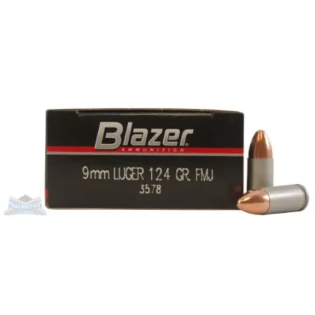 CCI Blazer 9mm 124gr FMJ Aluminum Case Ammunition 50rds - 3578