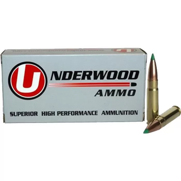 Underwood Ammo .300 AAC Blackout 125 Grain Polymer Tipped Spitzer Nickel Plated Brass Cased Rifle Ammo, 20 Rounds, 418