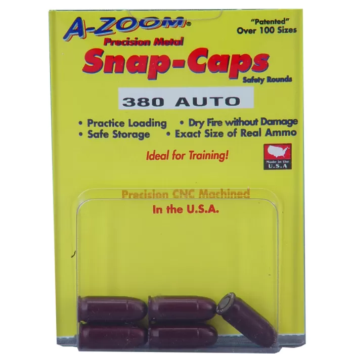 AZOOM SNAP CAPS 380ACP 5/PK UPC: 666692151132 AZOOM SNAP CAPS 380ACP 5/PK UPC: 666692151132