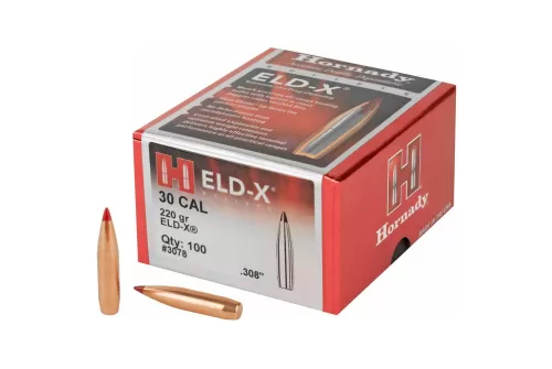 HORNADY .30 Cal 220Gr ELD-X Rifle Bullets (3078)