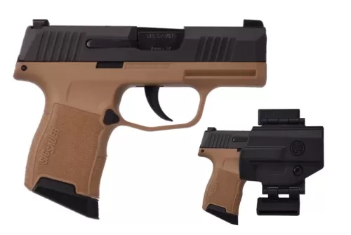 SIG SAUER P365 9mm 3.1" 10+1 Black/fde Pck Or