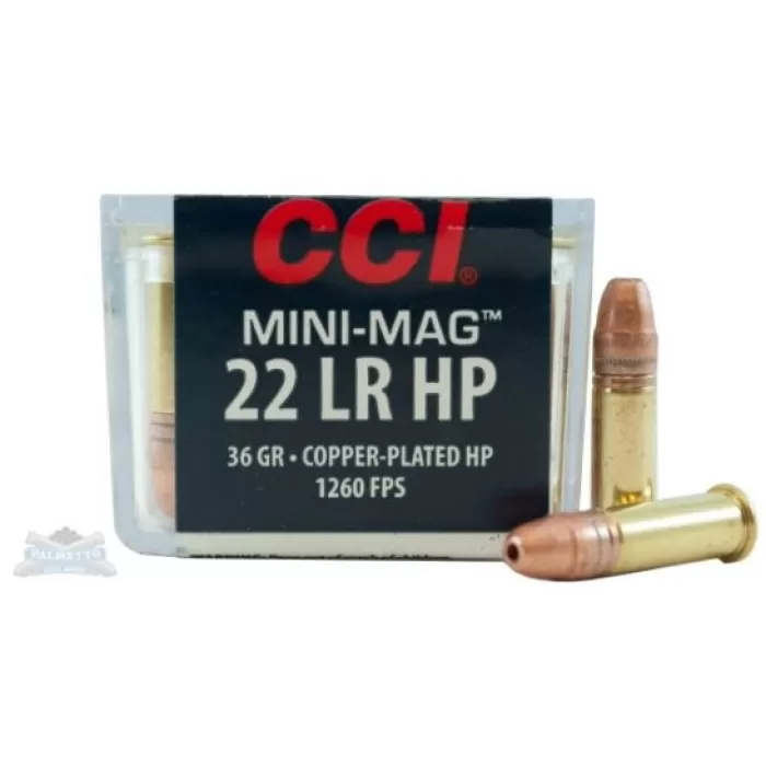 CCI Speer Mini-Mag 22 LR 36 Grain Gilded Lead Hollowpoint Ammo, 100 Round Box (31)