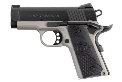 COLT'S MANUFACTURING Defender 45 ACP 3in 7rd Cerakote/Blued Pistol (O7000XE-TT)