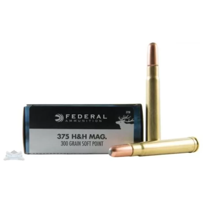 Federal Power-Shok 375 H&H Magnum 300gr SP Rifle Ammo - 20 Rounds