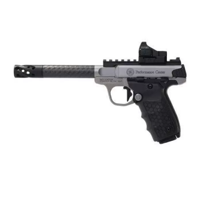 S&W Performance Center Sw22 Victory Target Model .22 LR Carbon Fiber Barrel MA Compliant Used 12081U 022188877151 S&W Performance Center Sw22 Victory Target Model .22 LR Carbon Fiber Barrel MA Compliant Used 12081U 022188877151