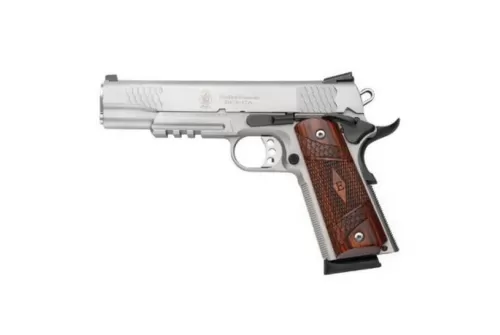 Smith & Wesson SW1911TA E-Series Tactical Accessory Rail .45 ACP Pistol, Matte Silver - 108411