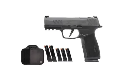 SIG SAUER P365 TACPRO XMACRO 9mm 3.7in Gray Pistol w/ 3x17rd/2x21rd Magazines & Savior Bag (365XCA-9-GYXR3-TACPRO)