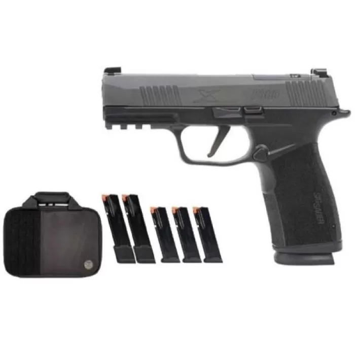 SIG SAUER P365 TACPRO XMACRO 9mm 3.7in Gray Pistol w/ 3x17rd/2x21rd Magazines & Savior Bag (365XCA-9-GYXR3-TACPRO)