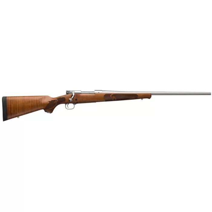 Winchester Model 70 Featherweight Stainless AAA Grade Dark Maple Stock .30-06 Springfield Stainless/Silver Rifle