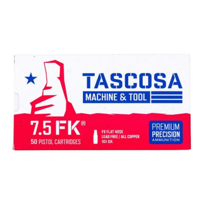Tascosa Ammunition TMTAMMOF7 7.5FK 101gr Spoon Tip 50 Per Box/12 Case