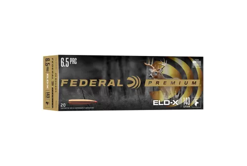 Federal P65prceldx1 Eld-X Premium 6.5 Prc 143 GR 20 Per Box/ Extremely Low Drag-Expanding (Eld-X) Per Box/ 10 CS
