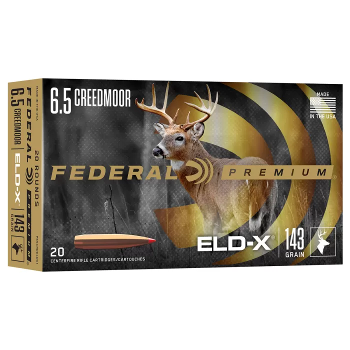 Federal Premium 6.5 Creedmoor, 143gr, ELD-X, 20Bx/10Cs