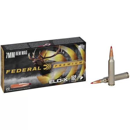 Federal Ammo Premium 7mm Rem Mag, 162gr, ELD-X, 20Bx/10Cs