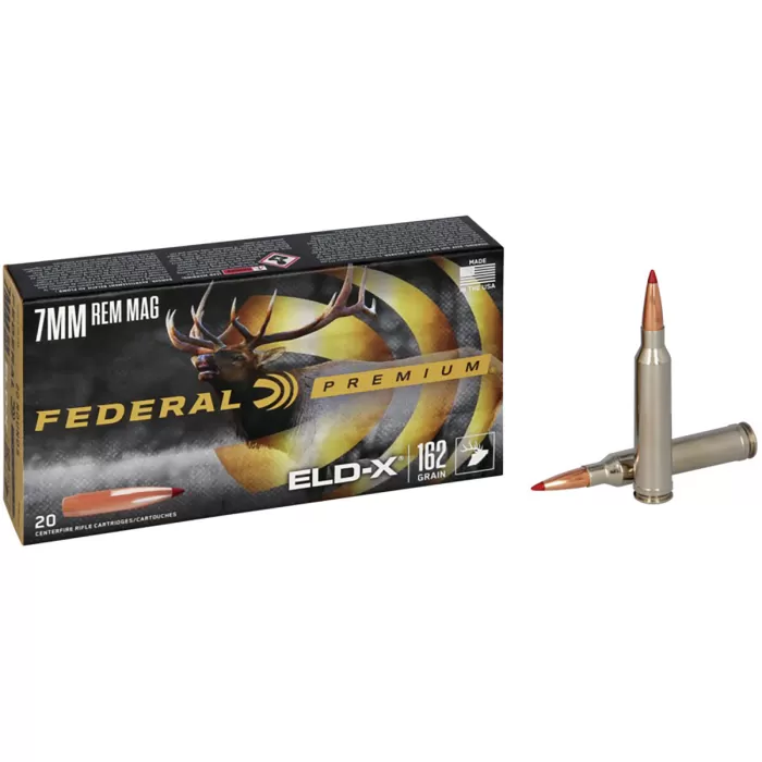 Federal Ammo Premium 7mm Rem Mag, 162gr, ELD-X, 20Bx/10Cs Federal Ammo Premium 7mm Rem Mag, 162gr, ELD-X, 20Bx/10Cs