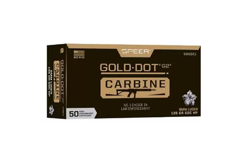 CCI 59GDC1 9mm 135 Gold Dot Hollow Point 50 Per Box/