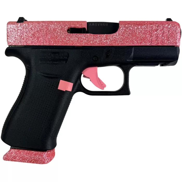GLOCK 43X 9MM 2-15RD Mags W/FR Bubble Gum Glitter Gun GLOCK 43X 9MM 2-15RD Mags W/FR Bubble Gum Glitter Gun