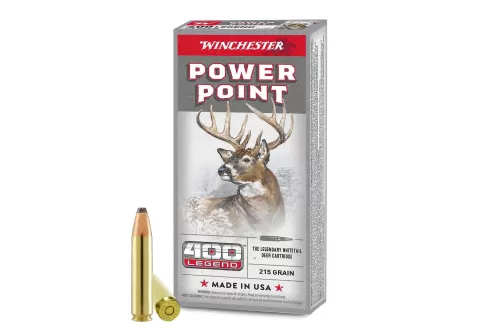 Winchester 400 Legend 215 Grain Jacketed Soft Point Brass Cased Rifle Ammo, 20 Rounds, X4001