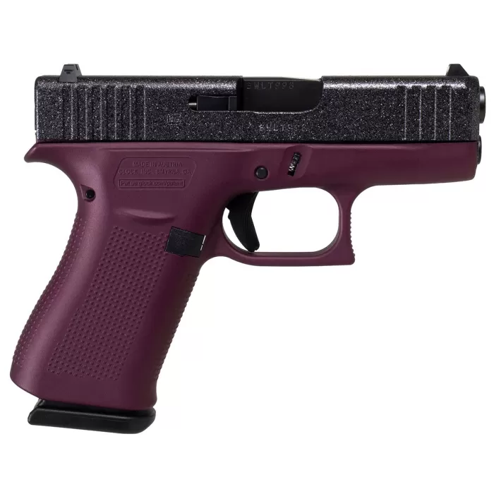 43X 9MM LUGER SEMI-AUTO HANDGUN BLACK CHERRY & GLITTER 43X 9MM LUGER SEMI-AUTO HANDGUN BLACK CHERRY & GLITTER