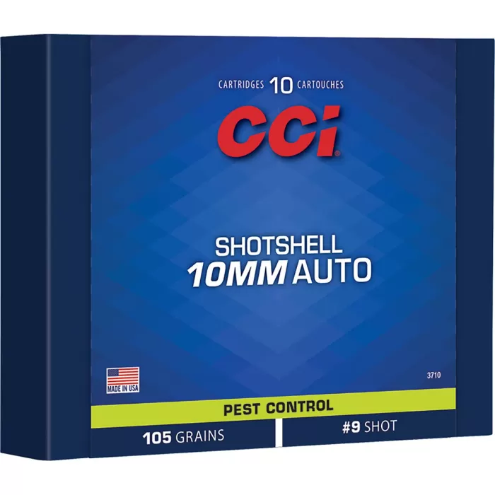 CCI 3710 Pest Control 10mm Auto 105 Gr 10 Per Box/ 20 Case CCI 3710 Pest Control 10mm Auto 105 Gr 10 Per Box/ 20 Case