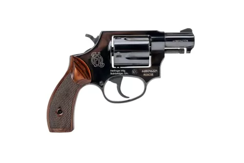 Heritage Roscoe .38 Special +P 2" 5rd Revolver, Black w/ Wood Grip - HR38B2W