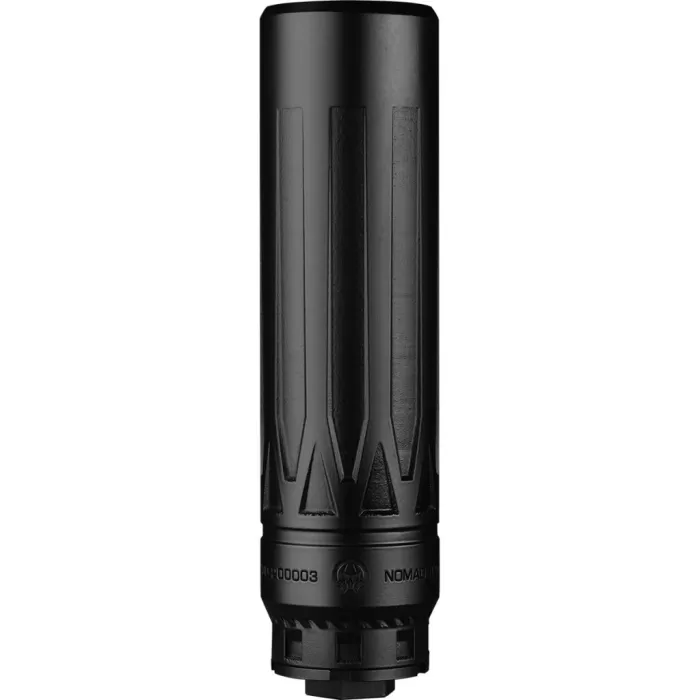 Dead Air Armament Nomad-TI XC, Suppressor, 6.74" Length, Rated Up to 300 Remington Ultra Magnum, Titanium, BeadBlasted Finish, Silver, Direct Thread 5/8X24 HUB Mount Dead Air Armament Nomad-TI XC, Suppressor, 6.74" Length, Rated Up to 300 Remington Ultra Magnum, Titanium, BeadBlasted Finish, Silver, Direct Thread 5/8X24 HUB Mount