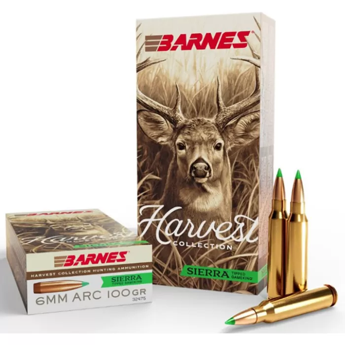 Barnes Harvest Sierra Tipped GameKing Ammunition 6mm ARC 100gr PT 2800 fps 20/ct